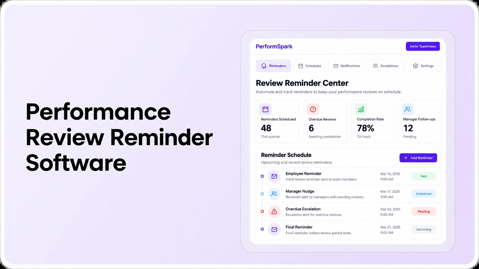 Performance Review Reminder Software: Reducing Overdue Reviews