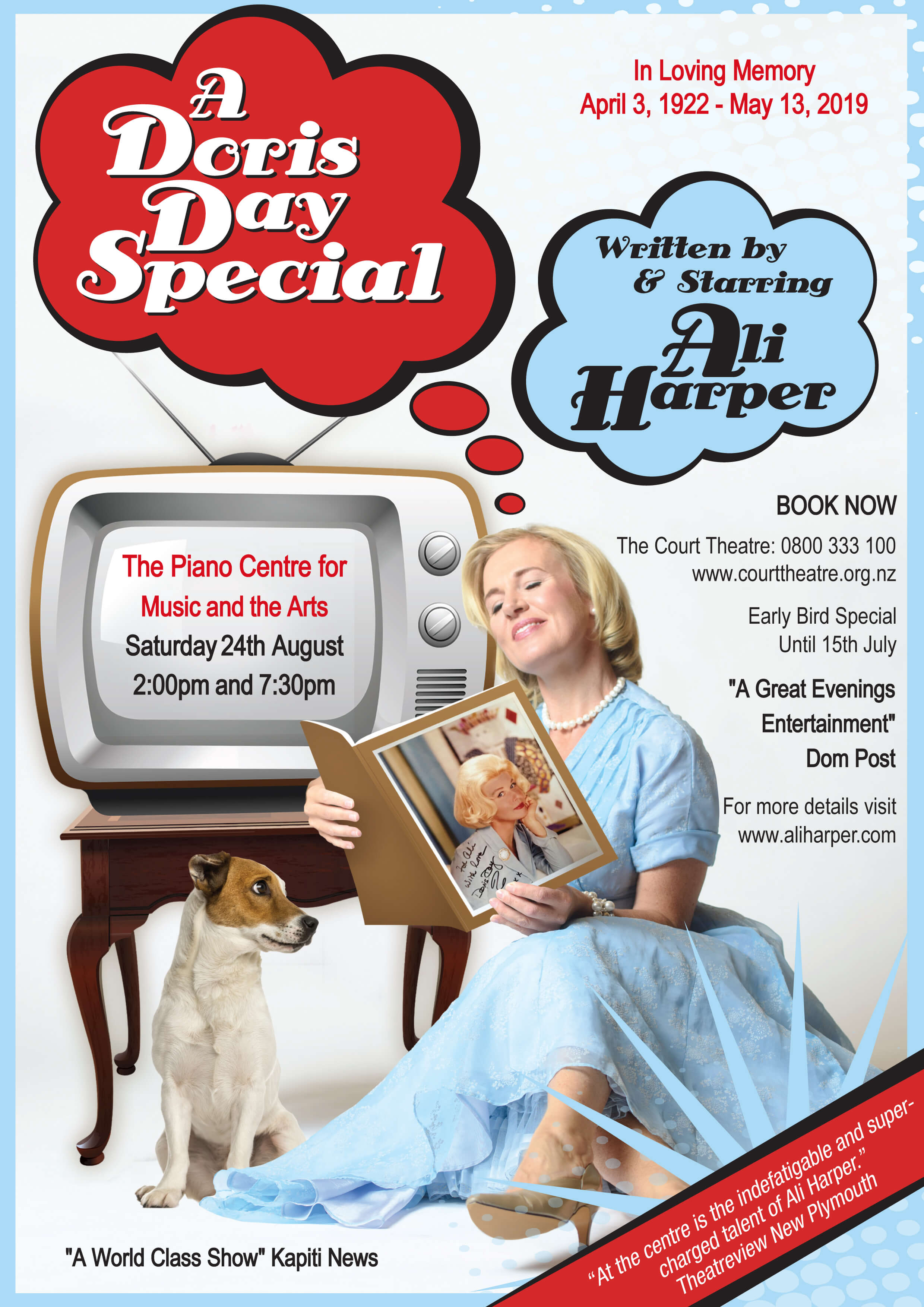 Poster with Ali Harper on it in A doris Day Special.