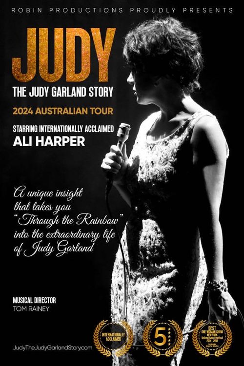 Poster with Ali Harper on it in the The Judy Garland Story – Australian Tour.