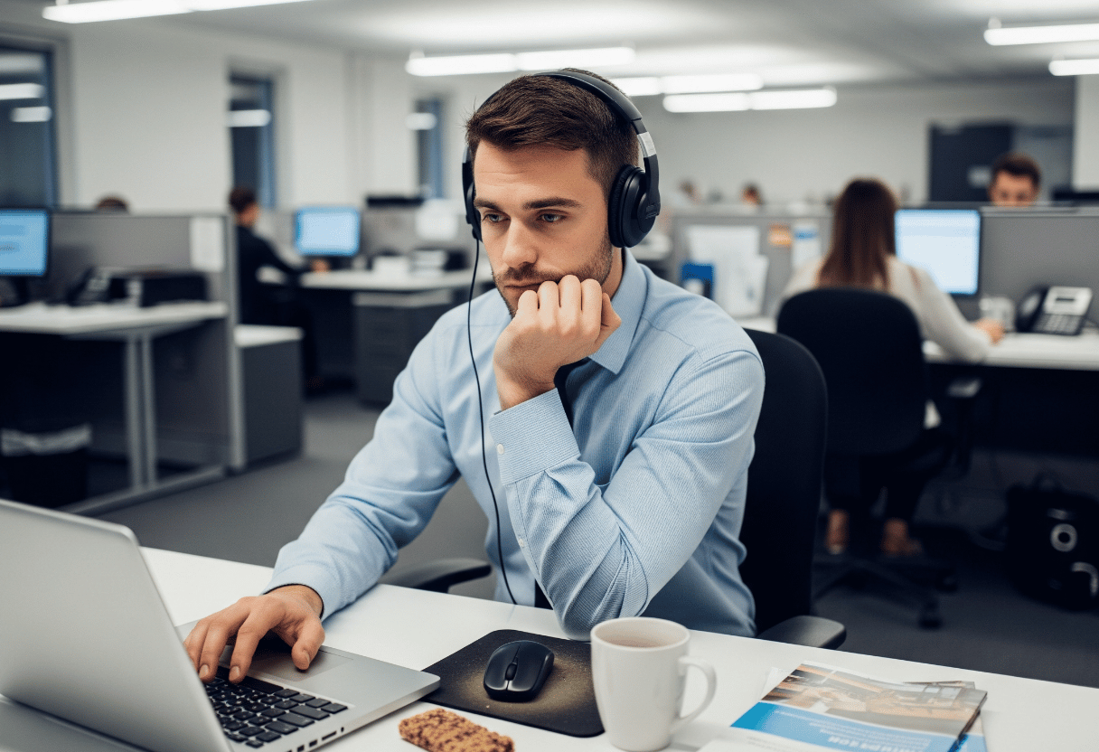 a bored sales manager