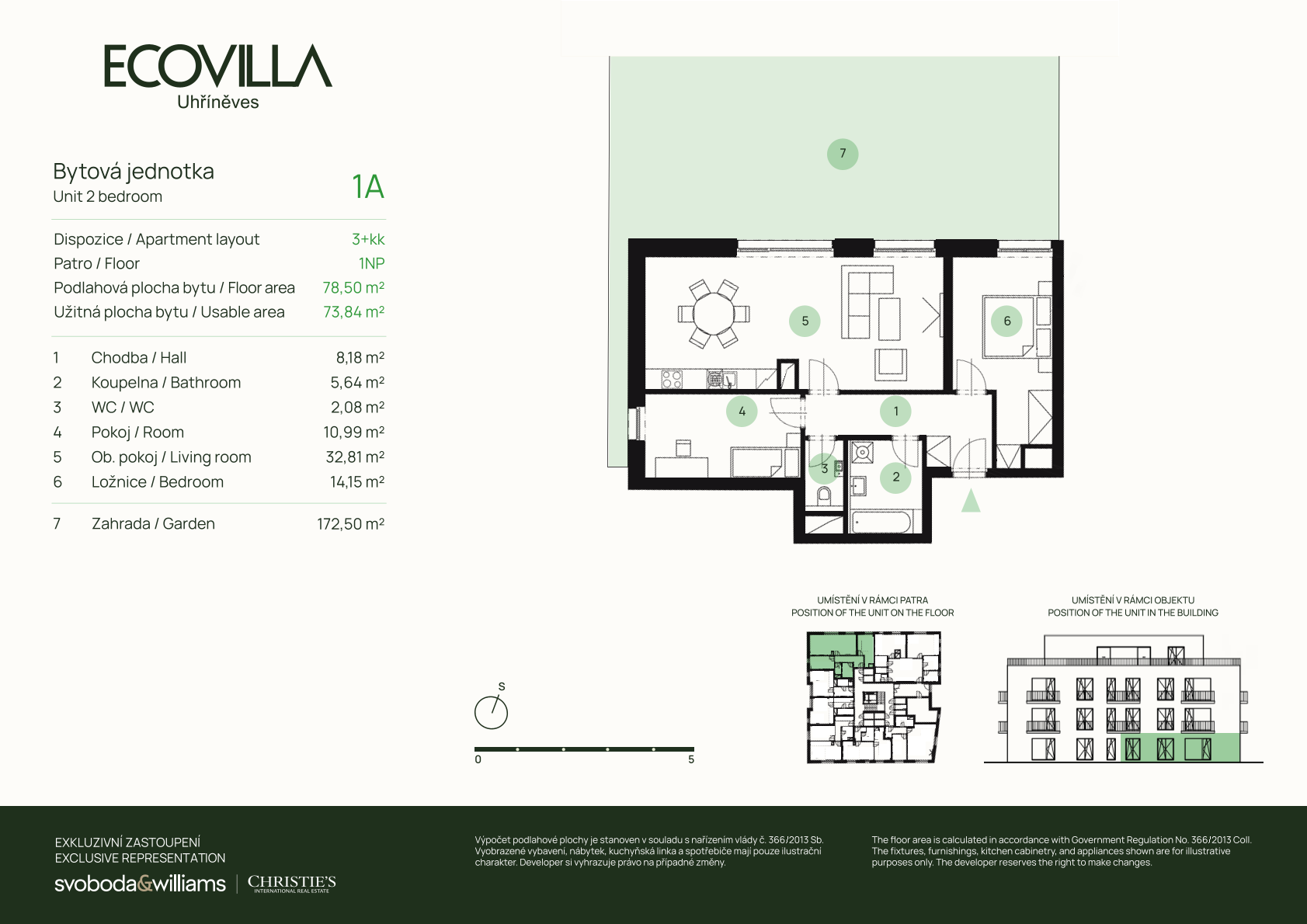 Půdorys bytu – ECOVILLA Uhříněves