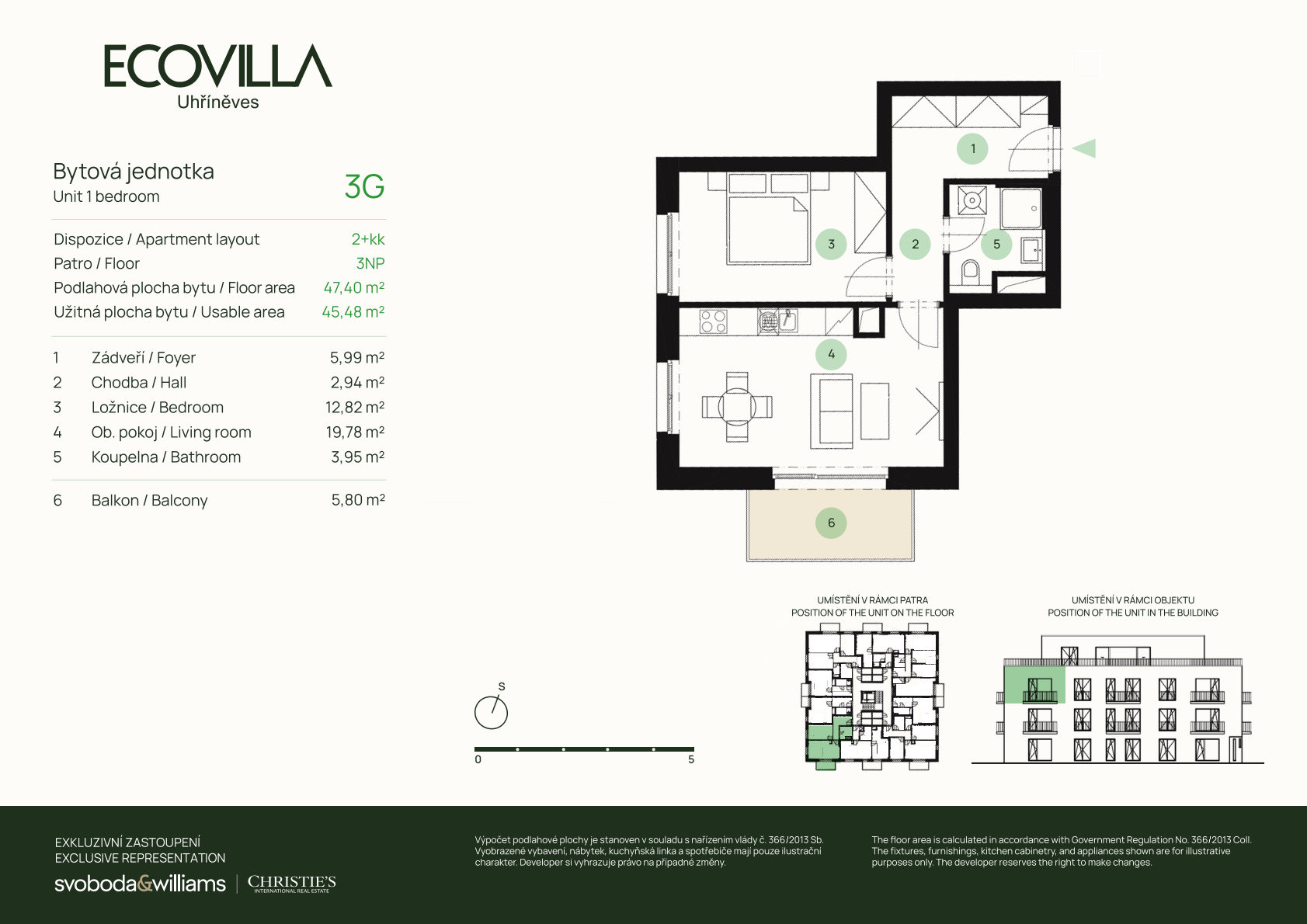 Půdorys bytu – ECOVILLA Uhříněves