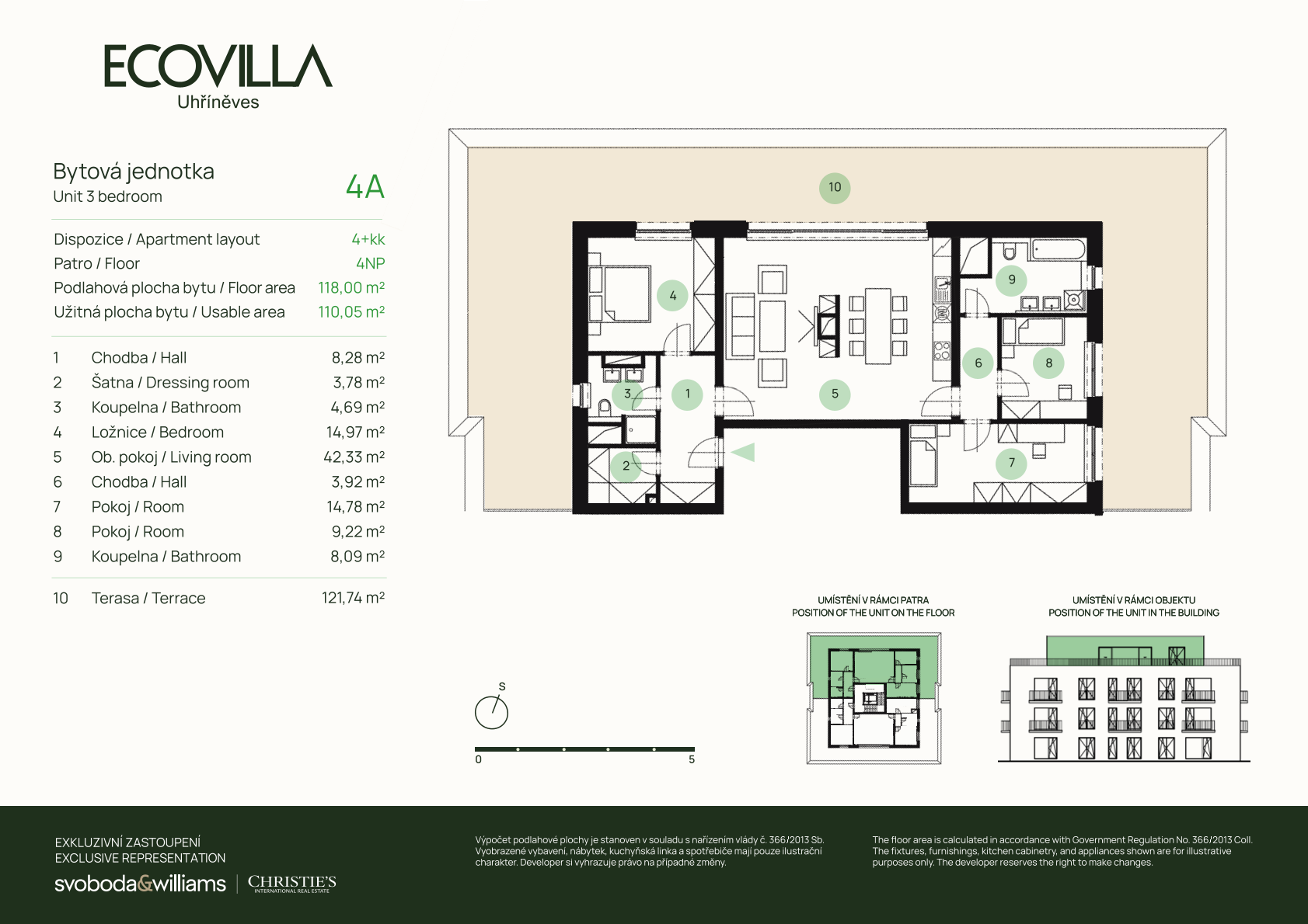Půdorys bytu – ECOVILLA Uhříněves