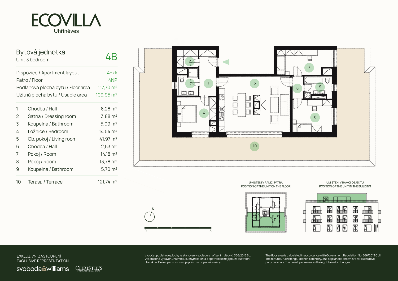 Půdorys bytu – ECOVILLA Uhříněves