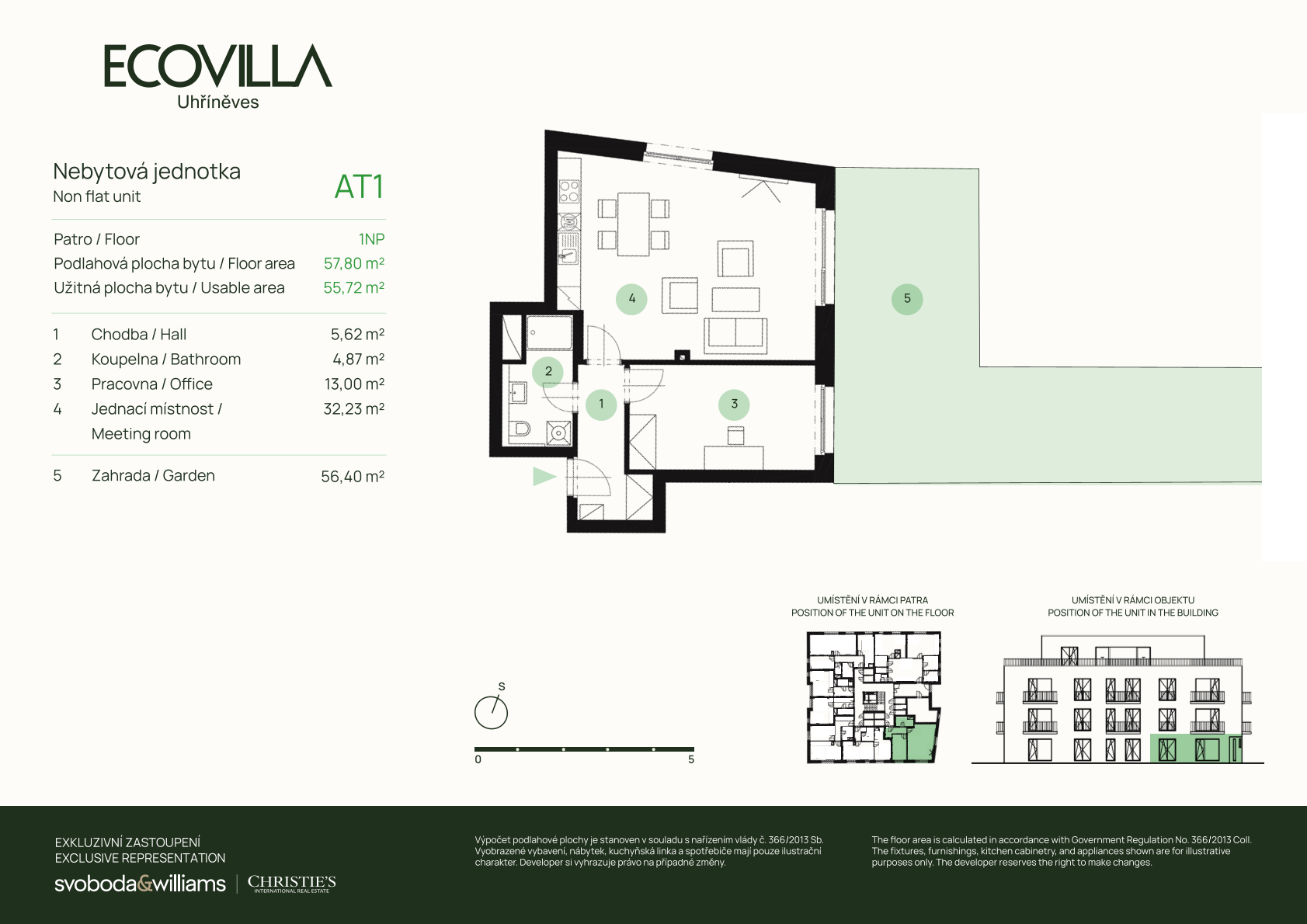 Půdorys bytu – ECOVILLA Uhříněves