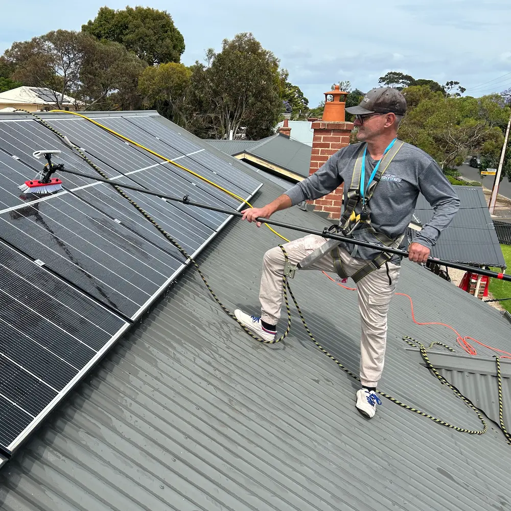 An Adelaide Property Wash Utility Vehicle on location for Window and Glass Cleaning