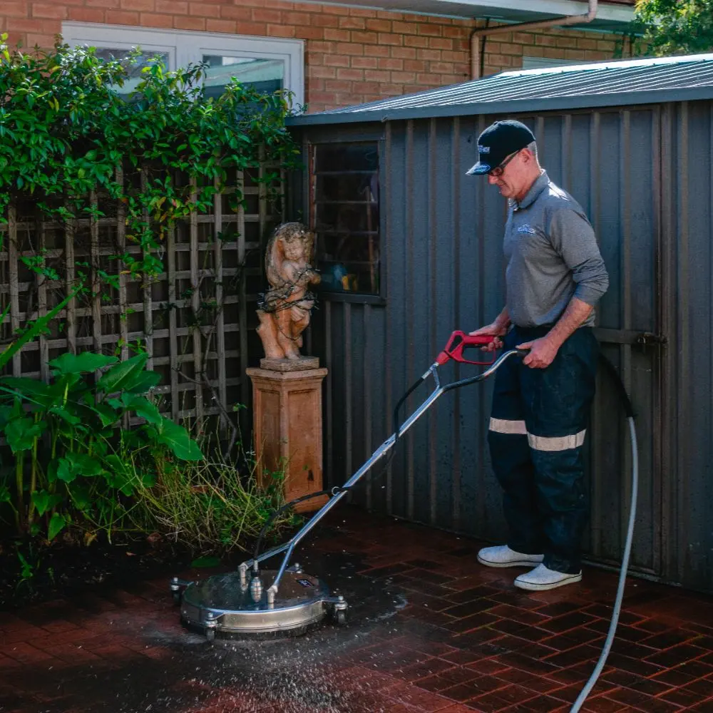An Adelaide Property Wash Utility Vehicle on location for Window and Glass Cleaning