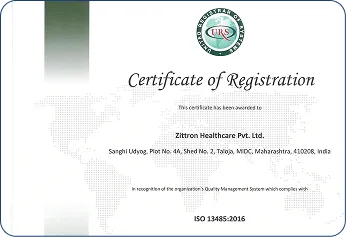 A certificate of registration with a world map in the background.
