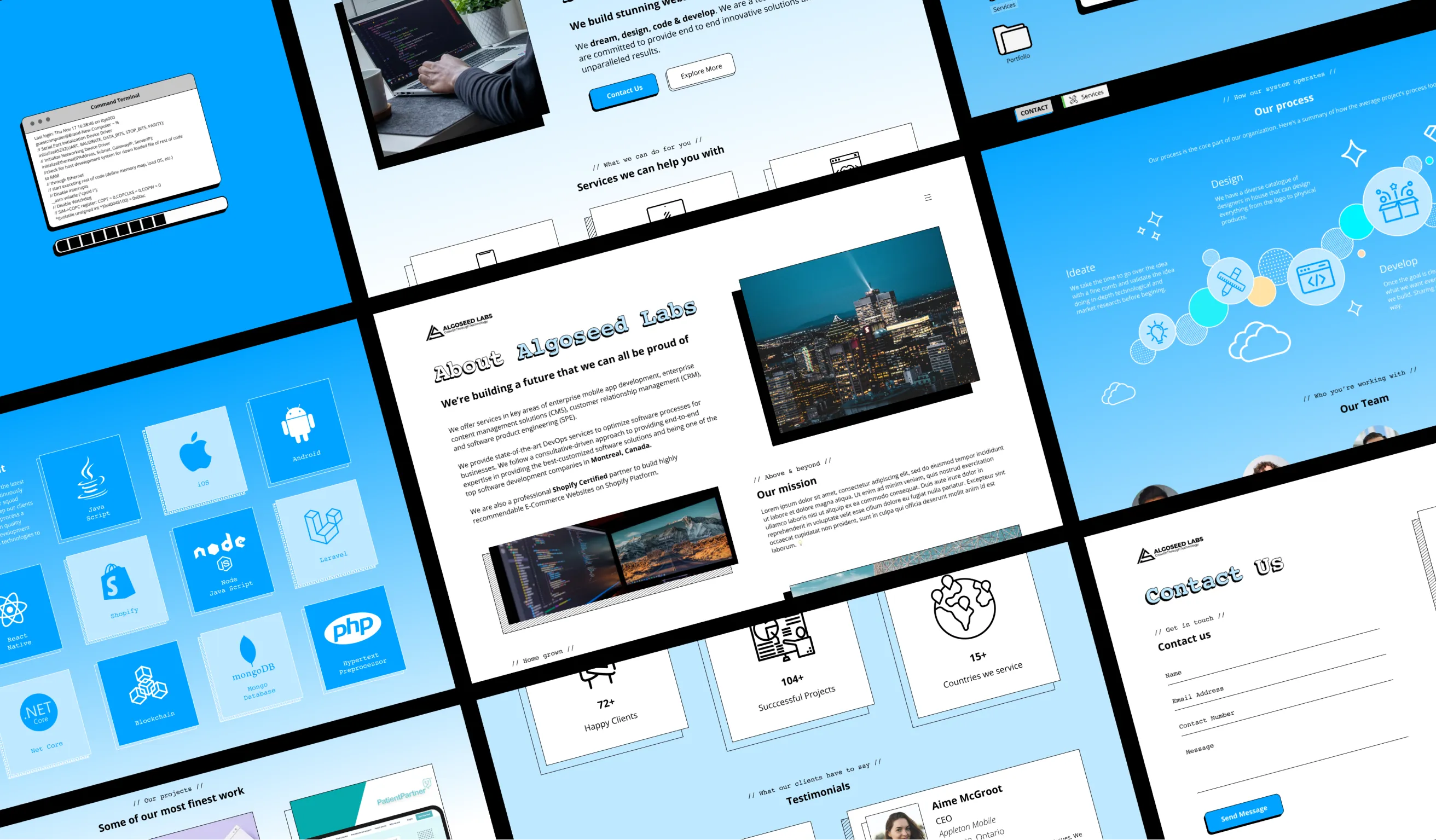 Algoseed Labs - Website Screens Preview