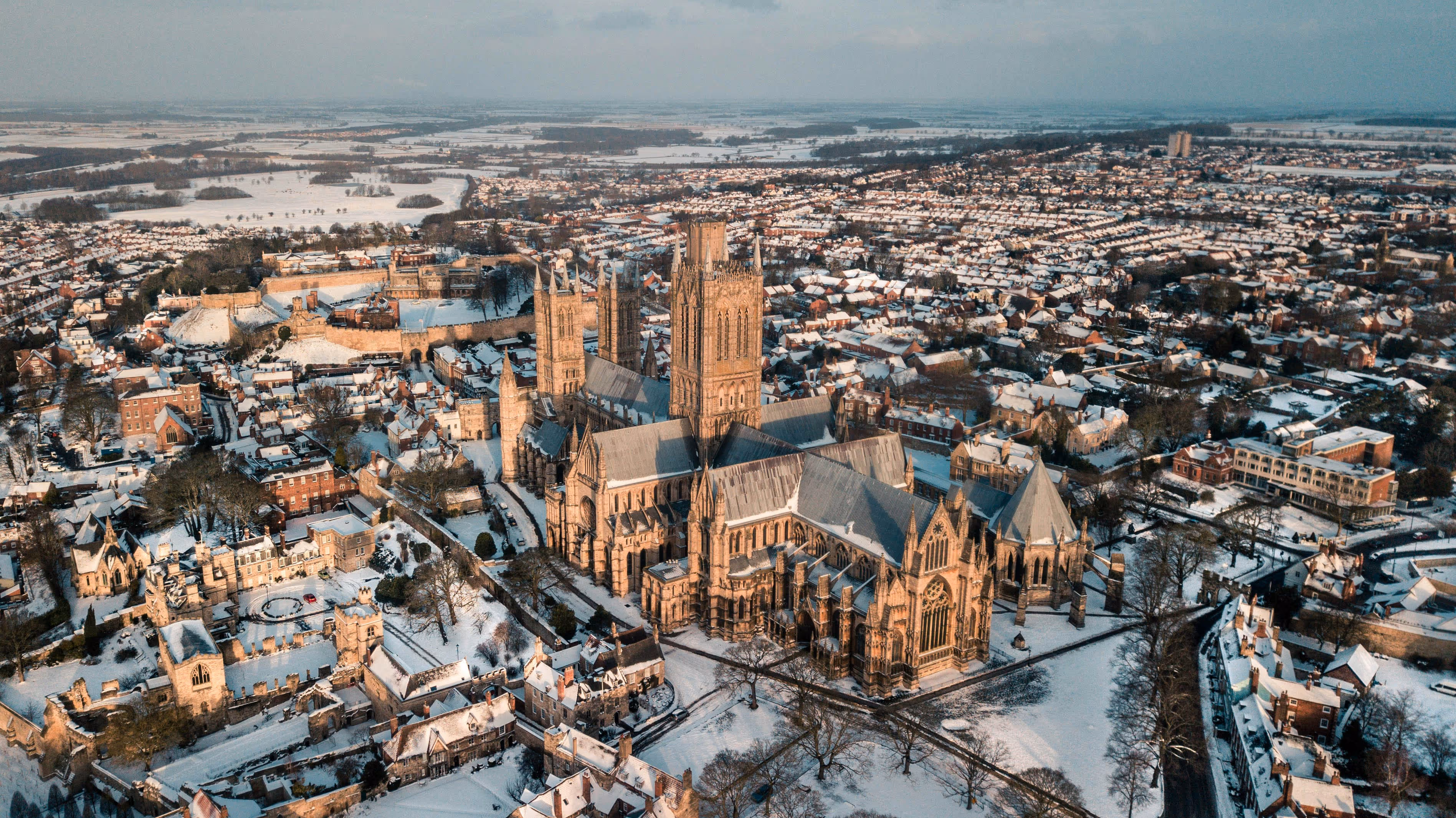 Lincoln Cathedral in the snow