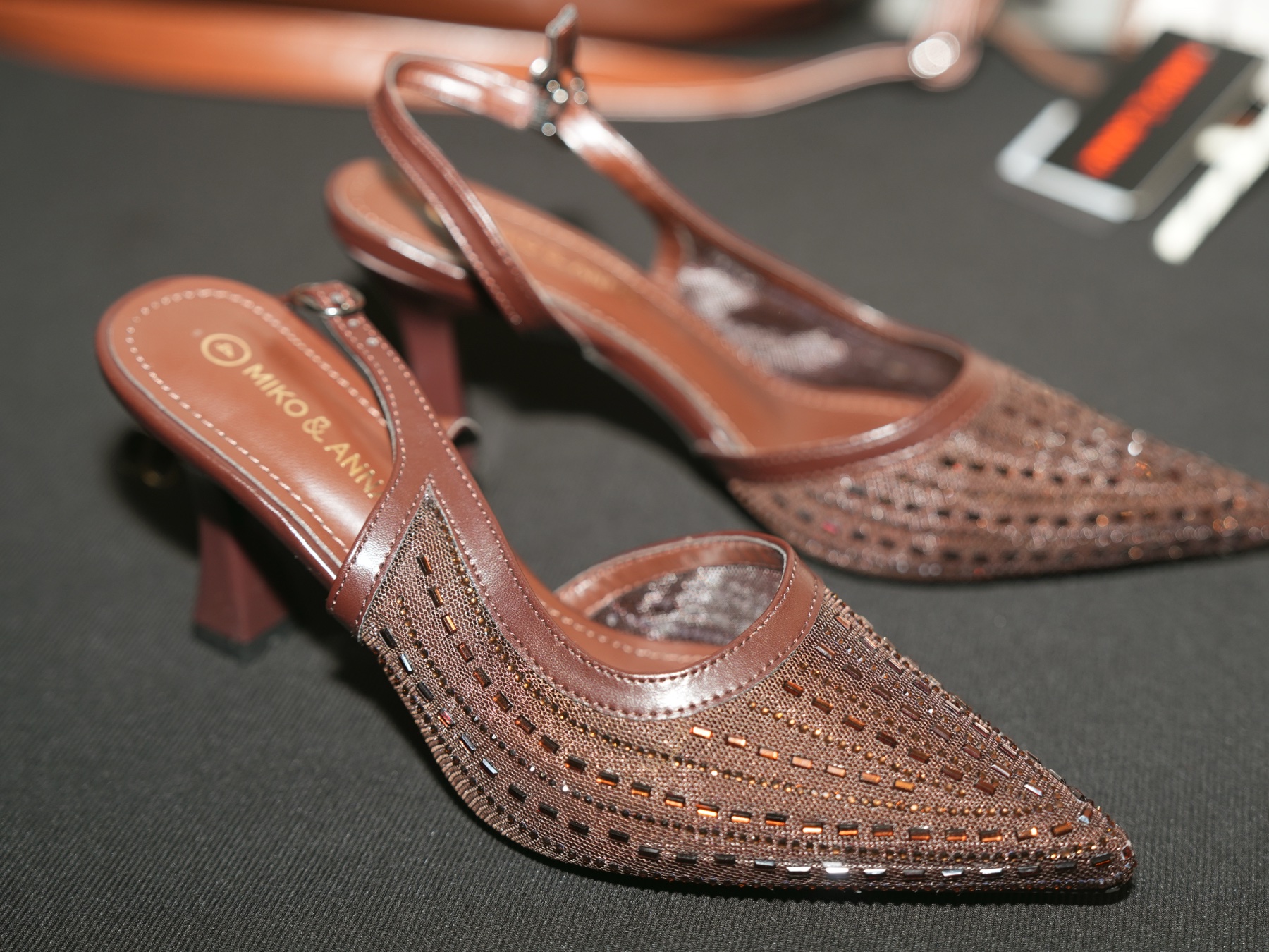 Miko & Anna shoes displayed at the conference