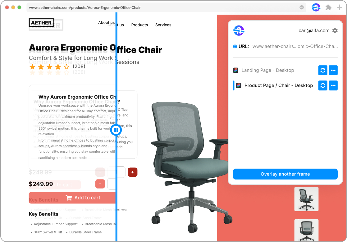 Preview of BridgeQA functionalities 