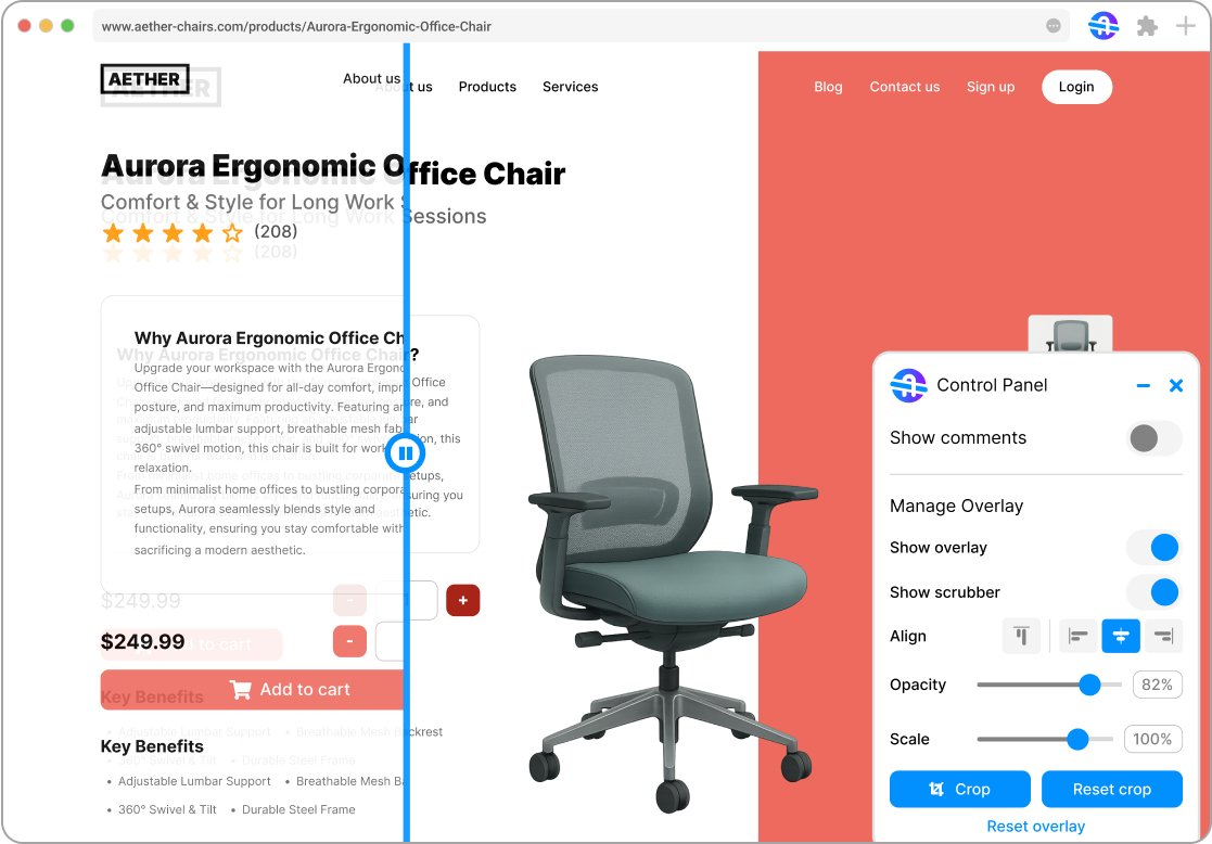 Preview of BridgeQA functionalities 