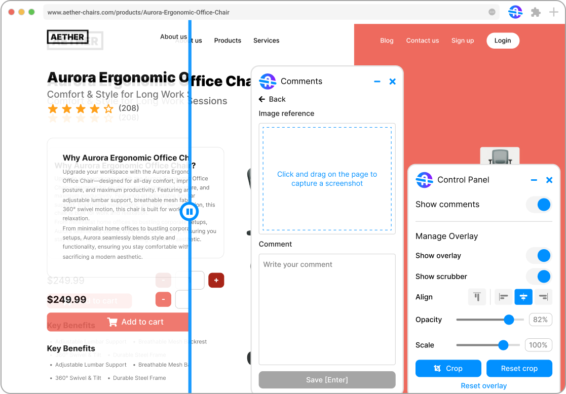 Preview of BridgeQA functionalities 