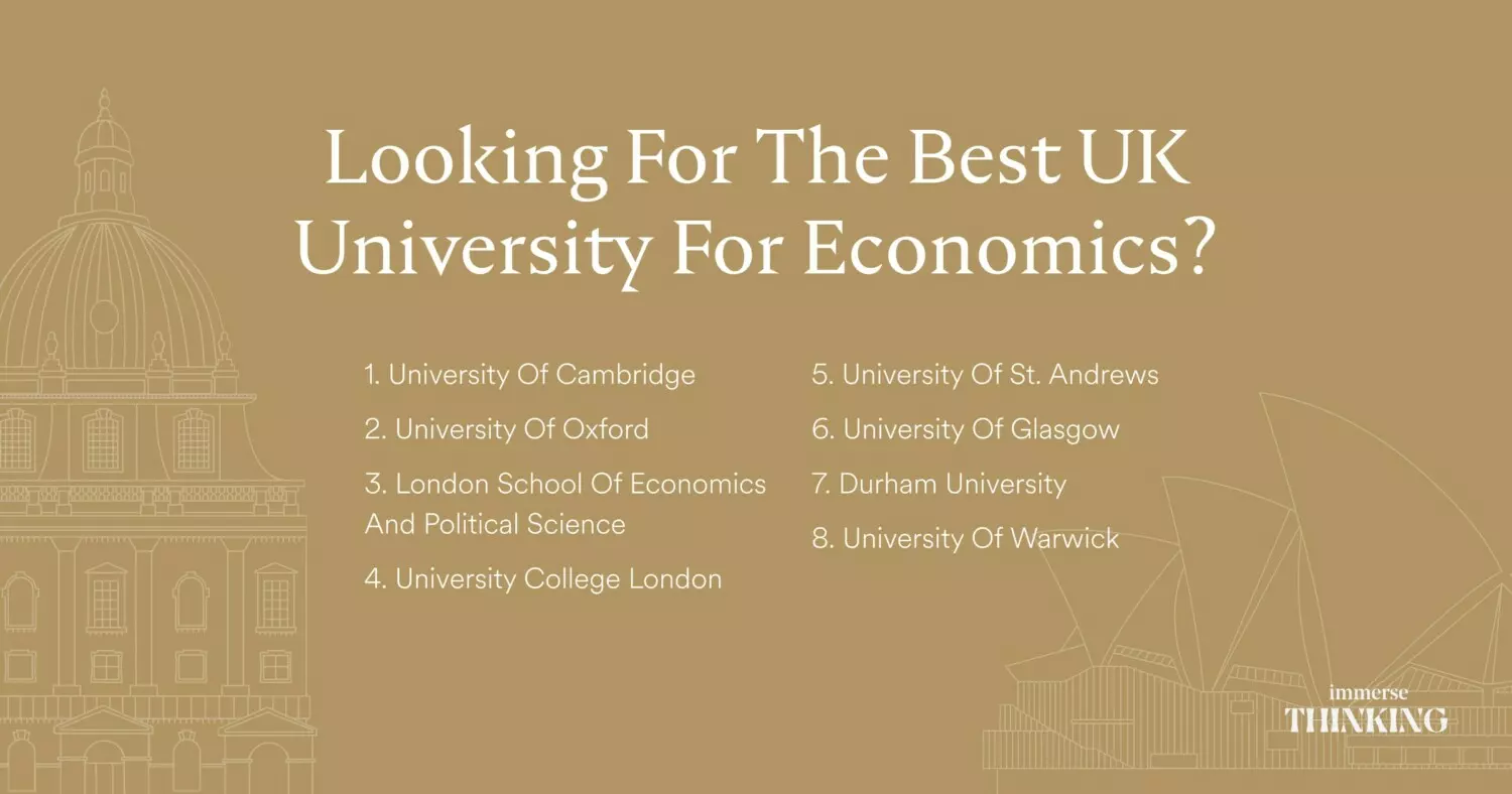 list of 8 top ranked UK Universities for Economics