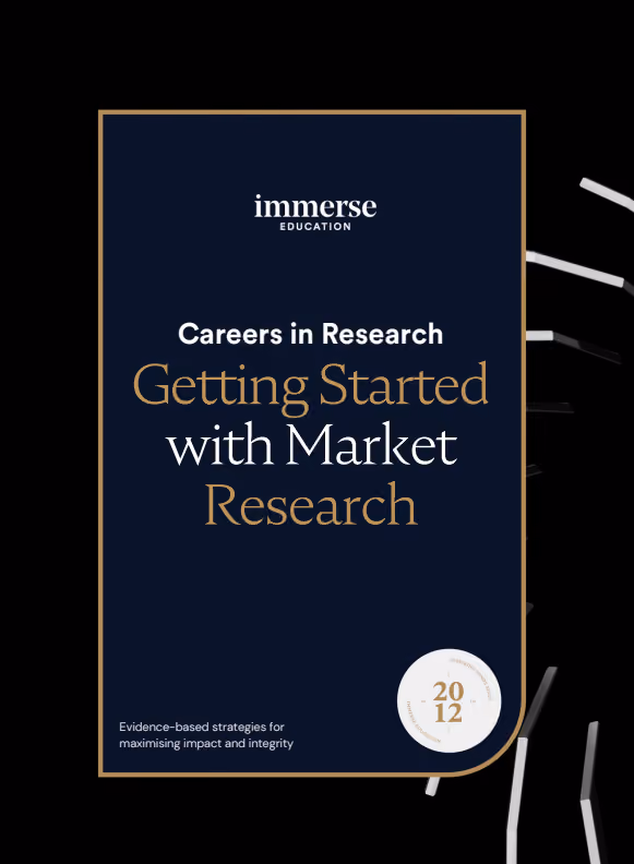 Careers in Research: Getting Started with Market Research