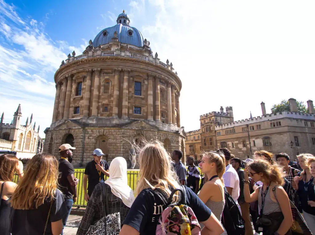 Students exploring the historic streets of Oxford