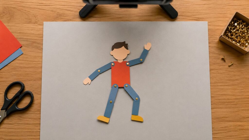 How to make an animation with paper cut-out stop motion character