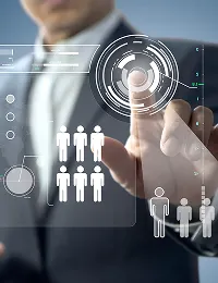 Image of a man focusing AI