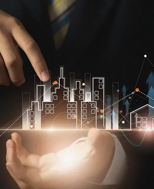 Futuristic image of buildings
