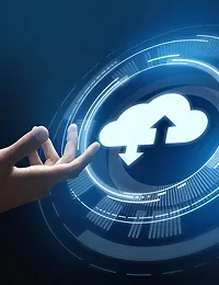 Image of a cloud service with up and down icon