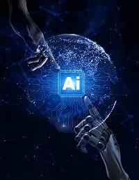 Image of hand showing AI