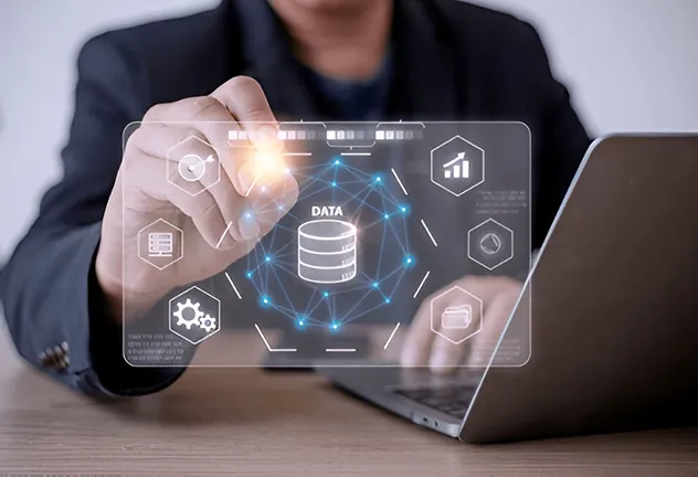 Image of a man using CMS