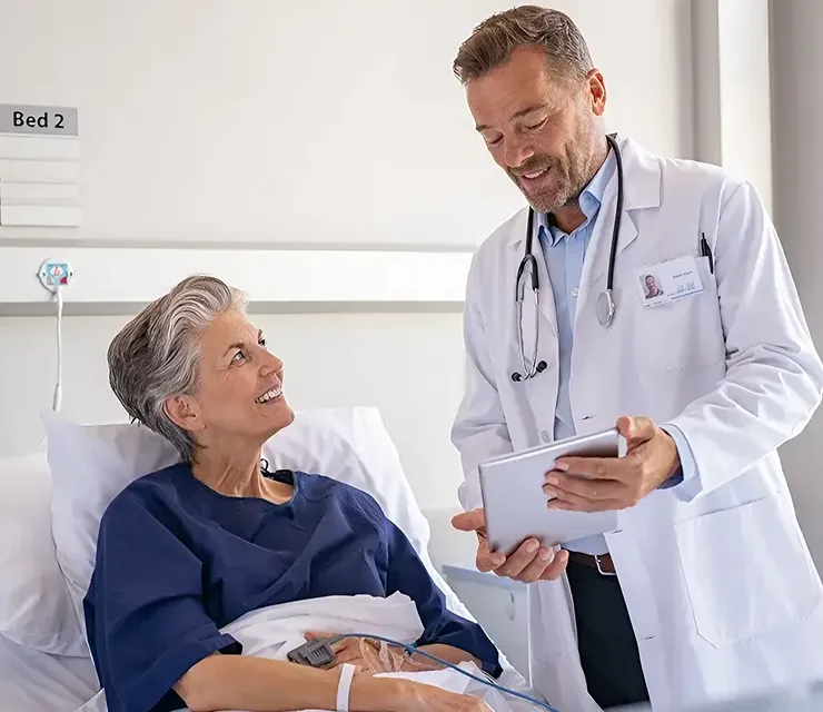 Image of a doctor and a patient