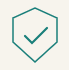 Green shield icon with a checkmark inside on a light background.