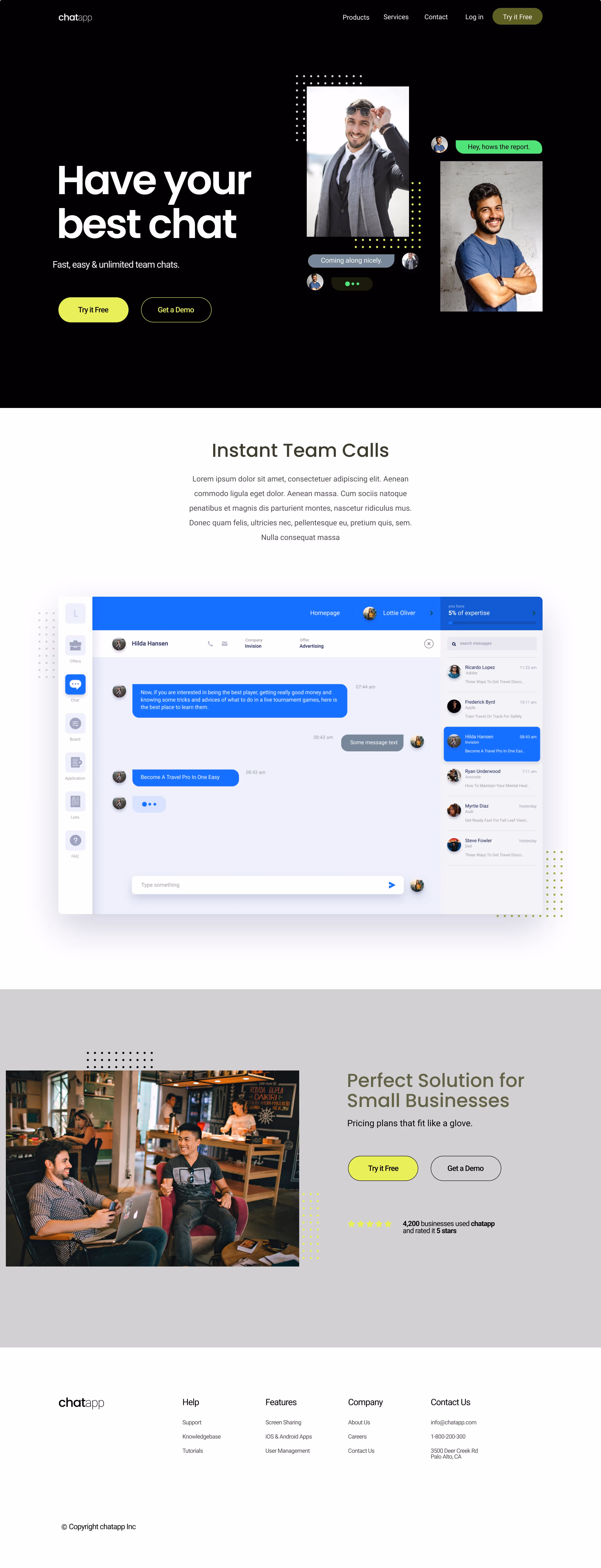 A screenshot of web page