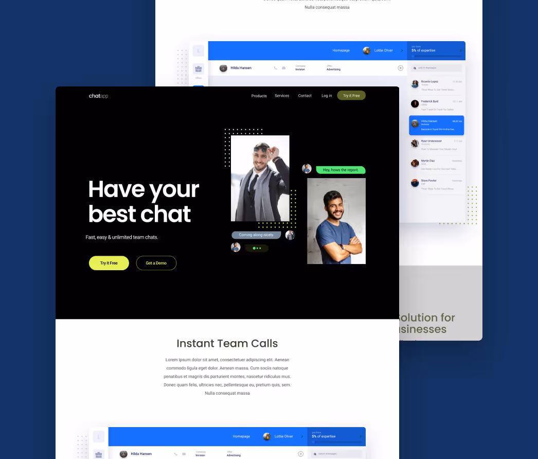 A mockup of a project