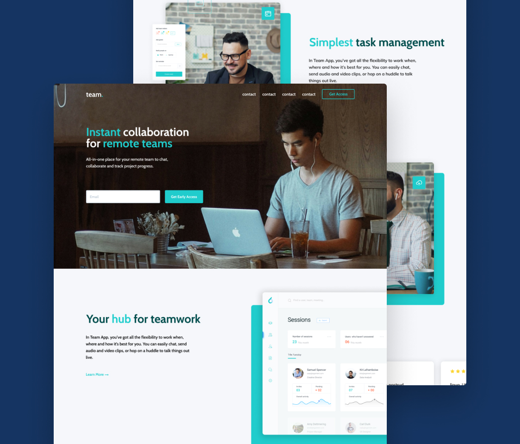 A mockup of a project