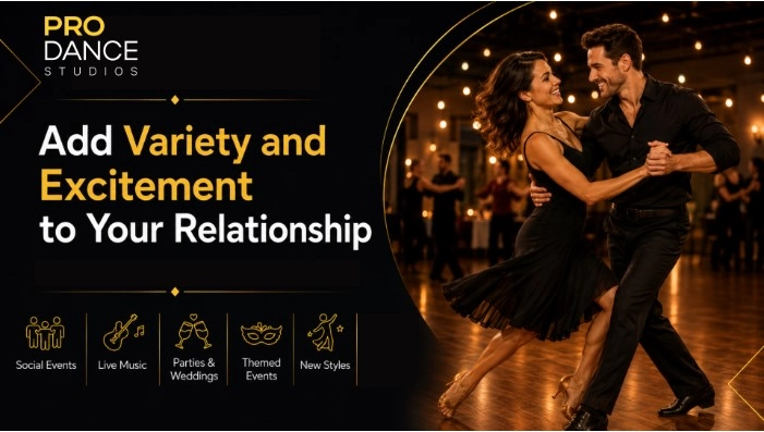 A couple smiling after finishing couple dance lessons at Pro Dance Studios in Playa Del Rey which added variety and excitement to their relationship.