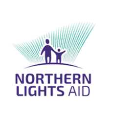 Le logo de Northern Lights Aid, association accompagnée par Juliette Tassy pour de la levée de fonds.
