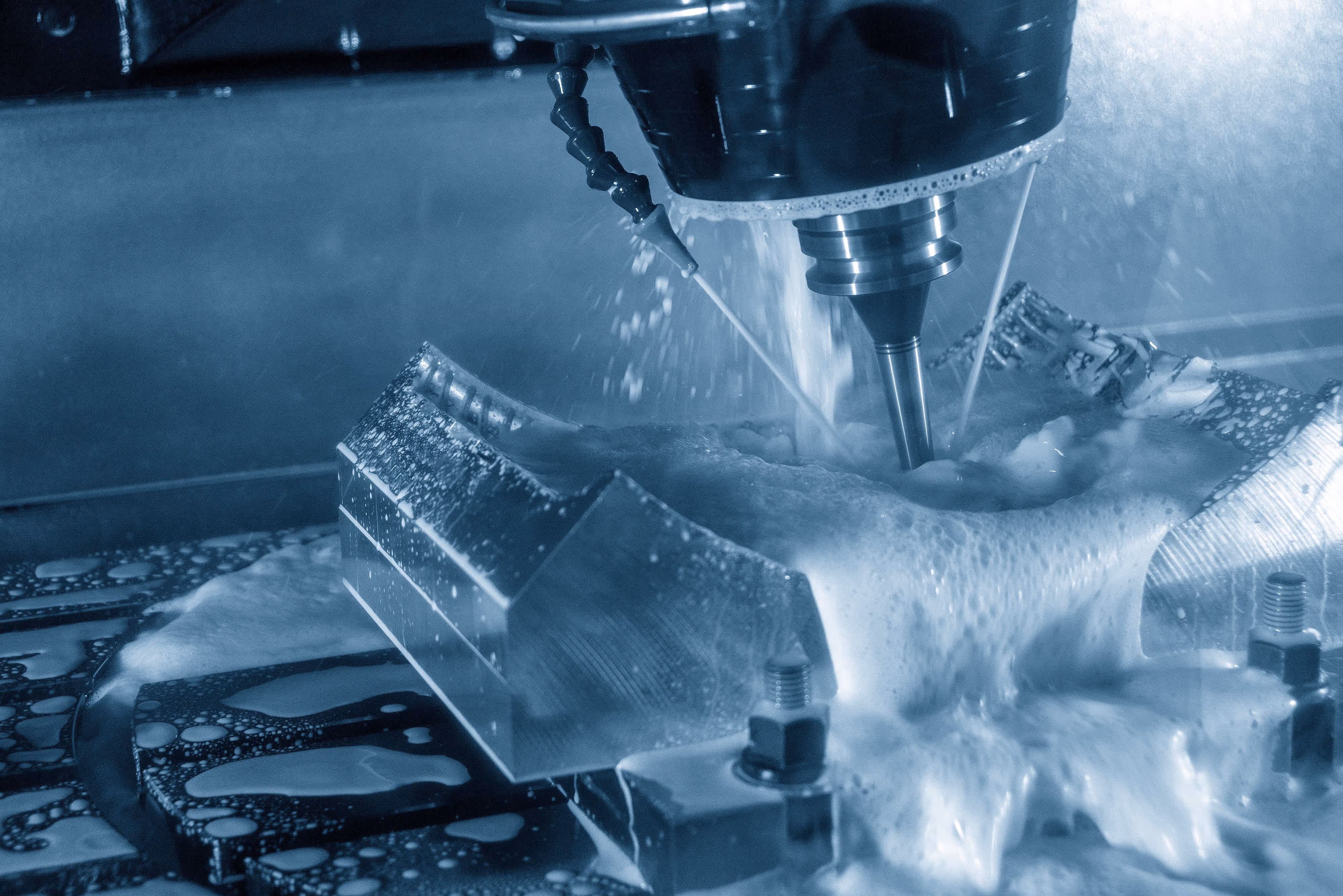 A 5-axis CNC machine 