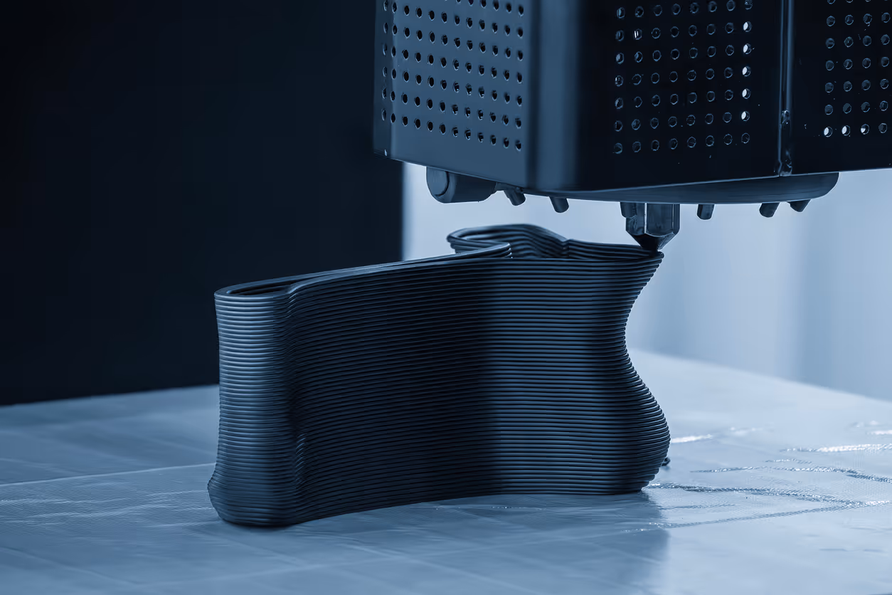 A part being 3D printed