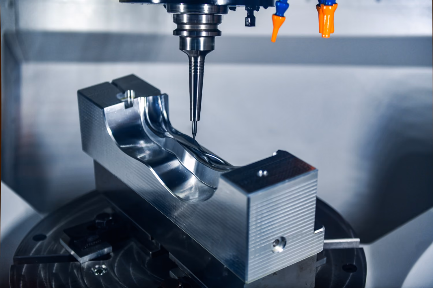 Milling machine with ball nose end mill