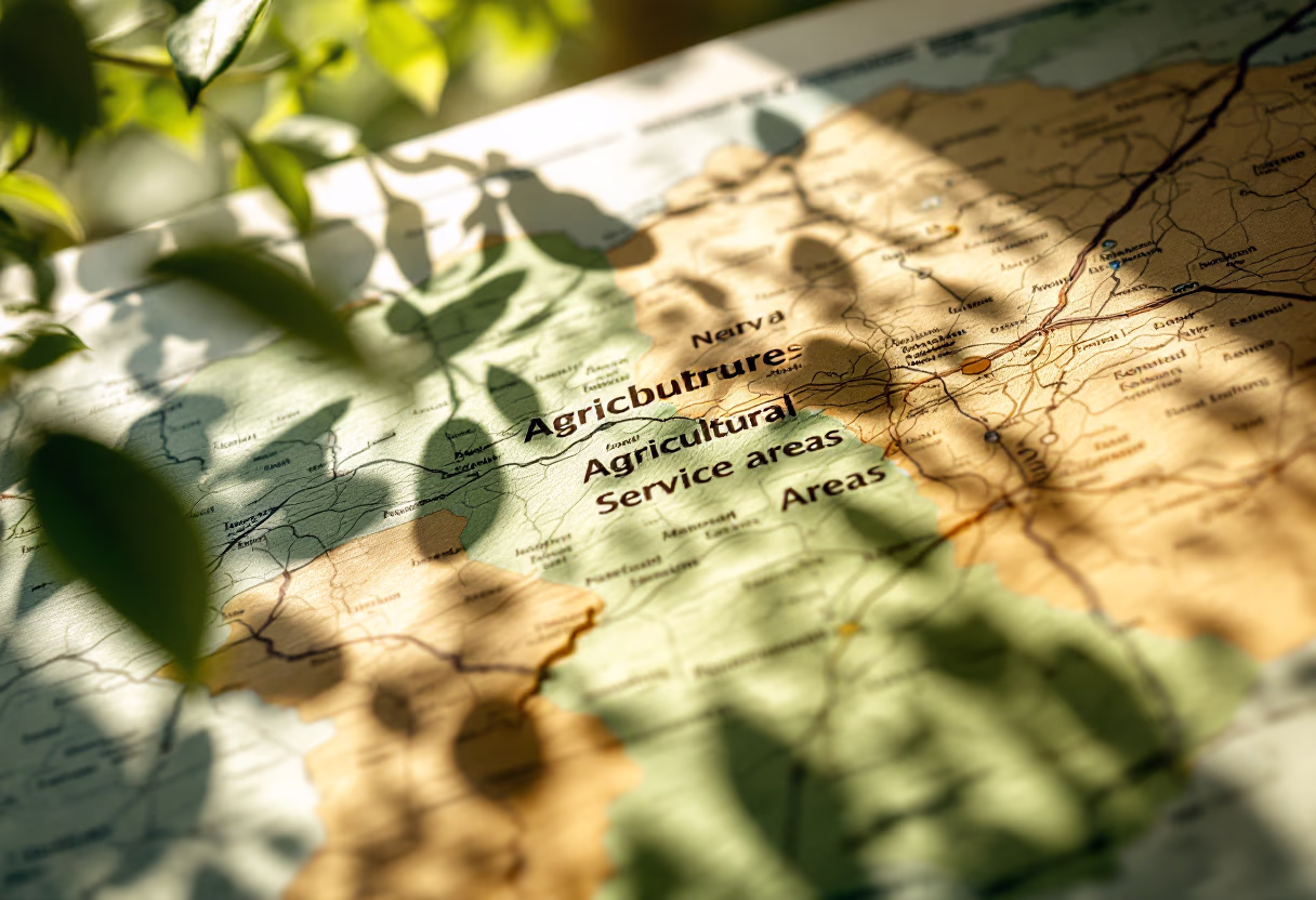 image of map showing service areas (for a agricultural services)