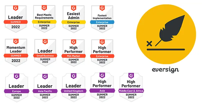 Xodo Sign Named Summer Leader 2022 by G2