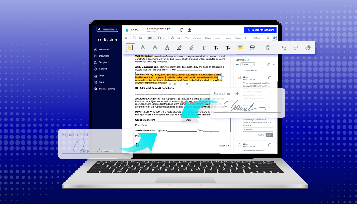 Introducing Advanced Document Editing in Xodo Sign