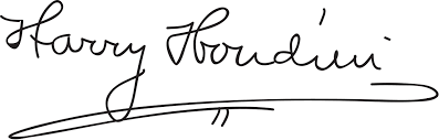 Harry Houdini signature style