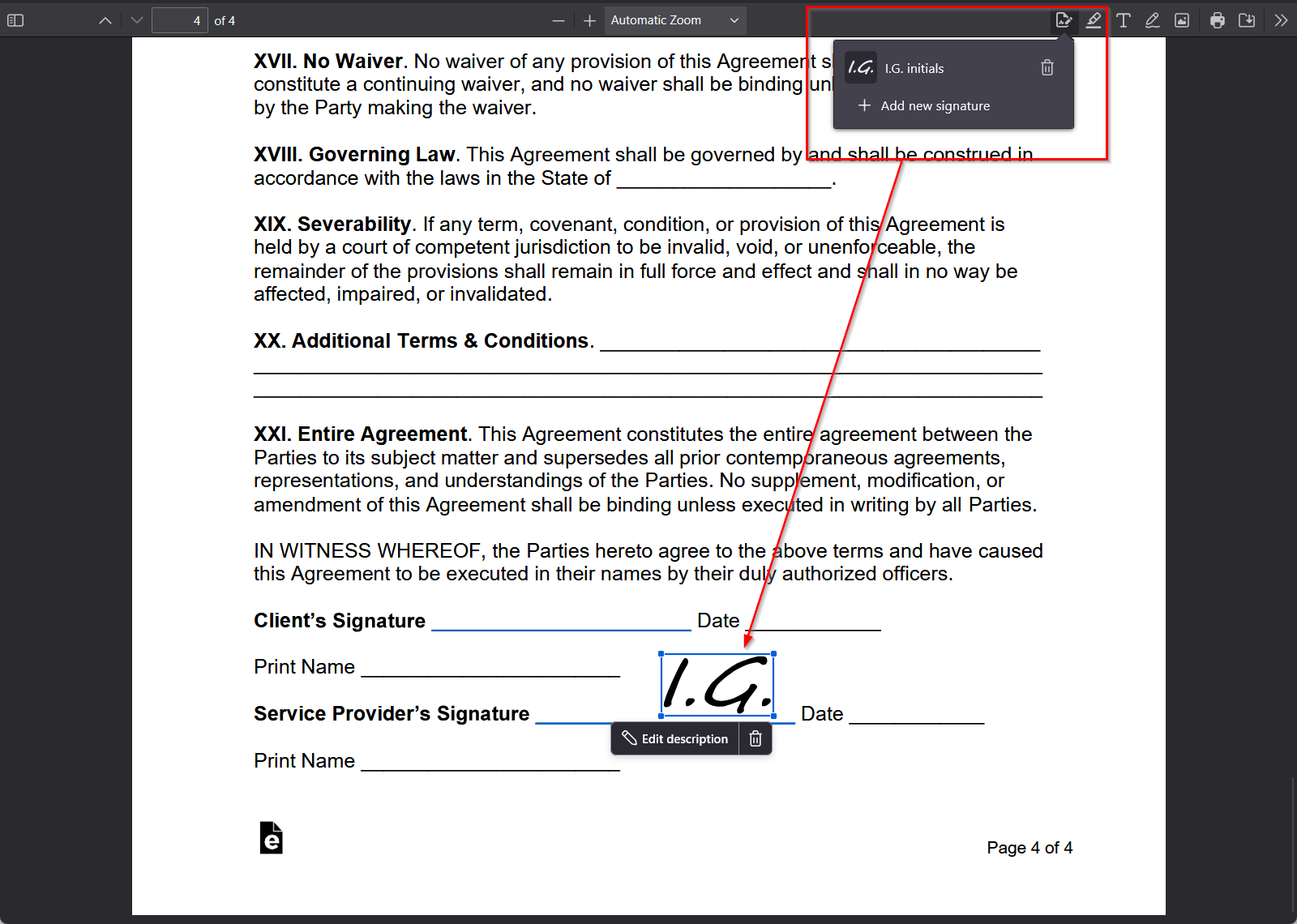 Steps to add your e-signature to PDF in Firefox for free