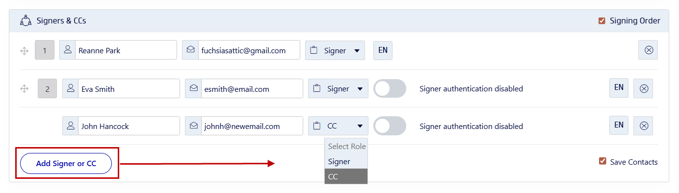 Add signers and roles to a power of attorney in Xodo Sign