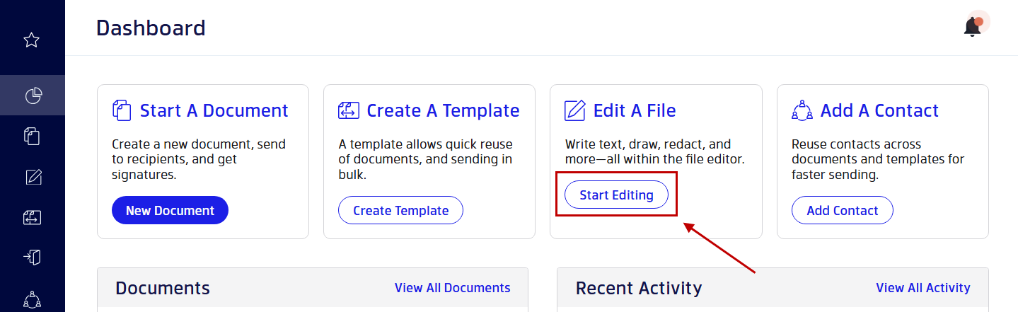 Uploading a PDF into Xodo Sign Editor