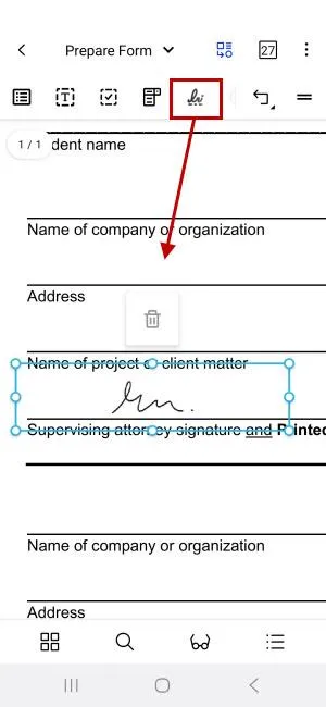 Using Xodo mobile app to make a PDF signable on iOS or Android