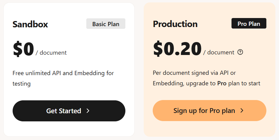 DocuSeal API and Embedding plans