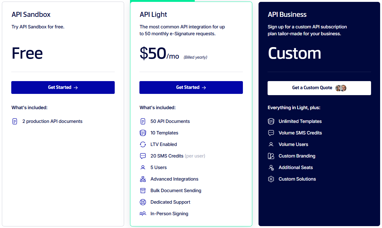 Xodo Sign API pricing plans