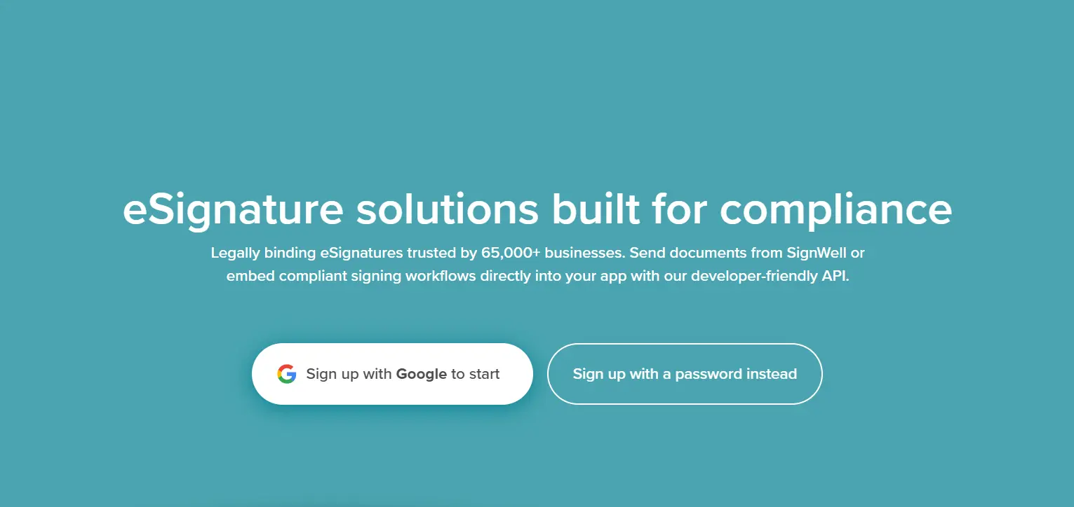 SignWell e-signature platform