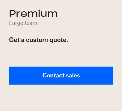 Dropbox Sign Premium pricing card