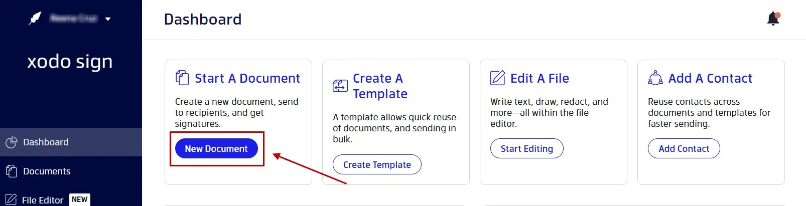 Uploading a document from Dropbox to Xodo Sign